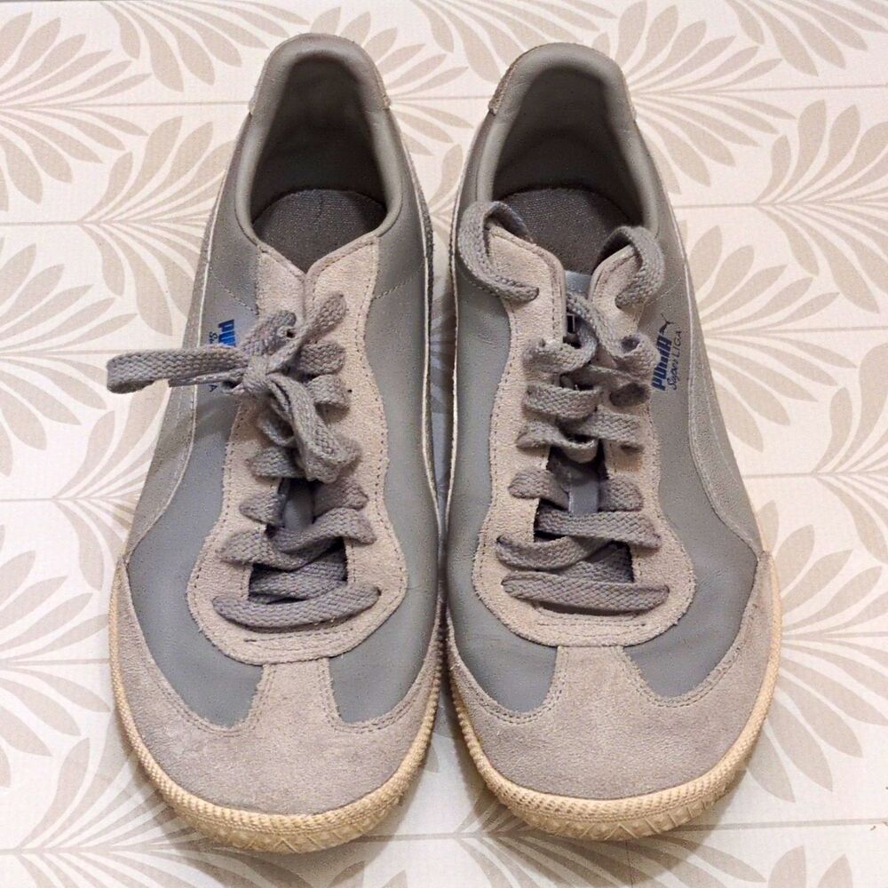 PUMA Super Liga OG Men’s Low Top size 10 Leather Sneakers Gray 356999-19